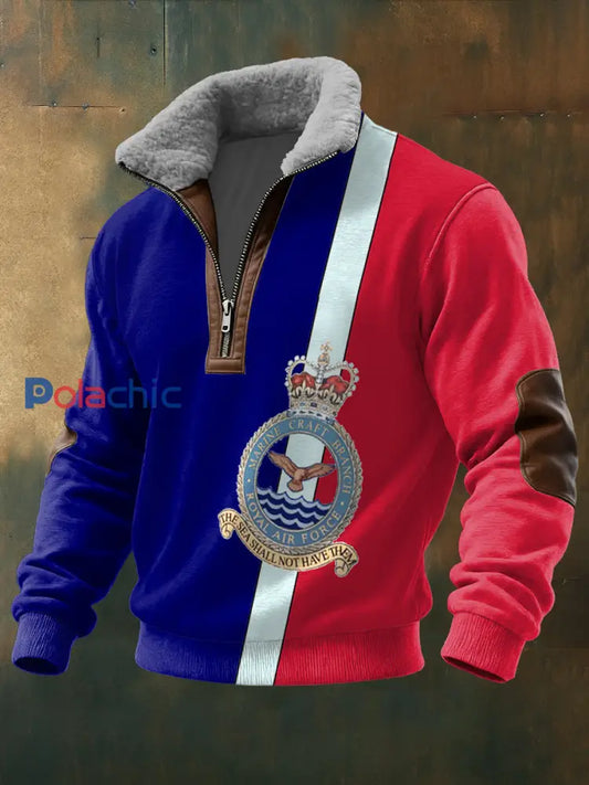 Sweat-shirt décontracté à col montant inspiré du drapeau français pour homme Multicolore / S