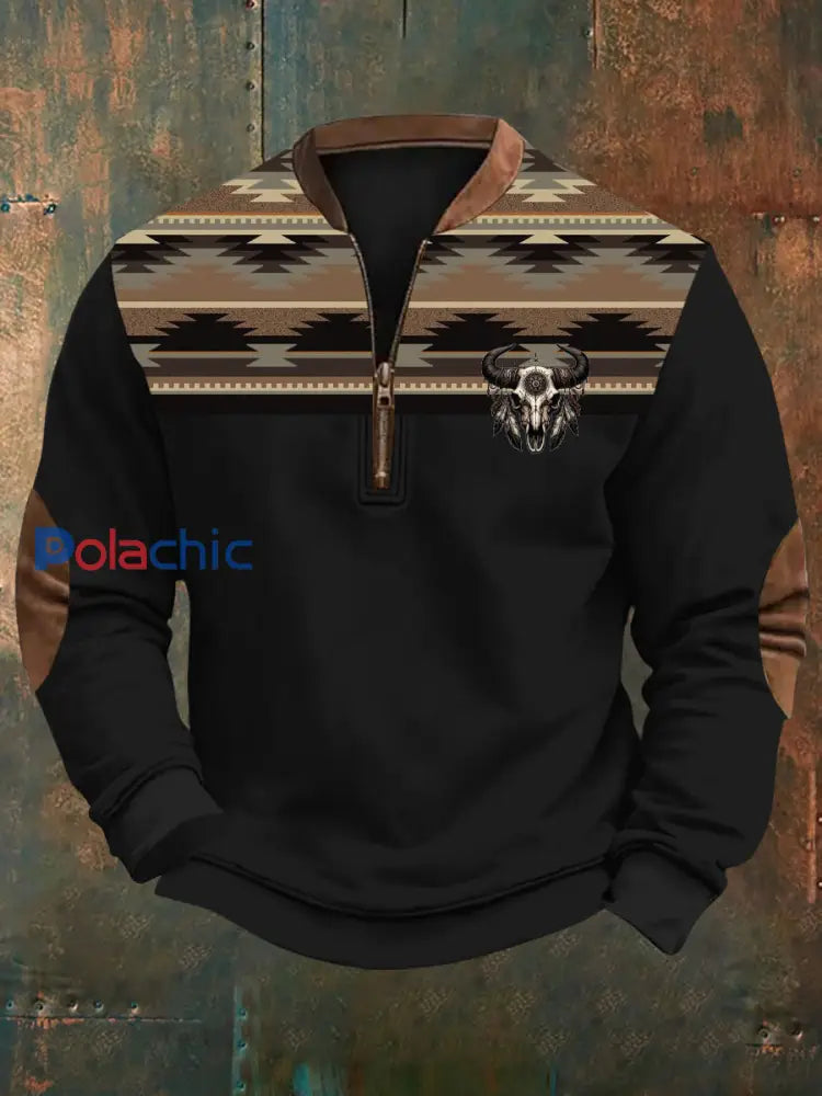 Sweat-shirt décontracté à imprimé West Homme Noir / S