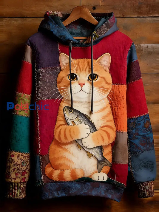 Sweat-shirt décontracté confortable imprimé Art animal rétro unisexe A / S