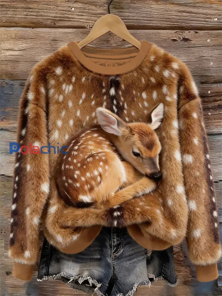 Sweat-shirt Décontracté Imprimé Animal Art Femme comme image / S