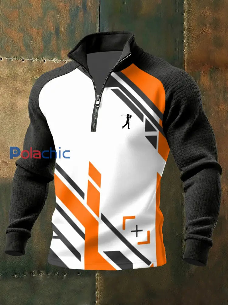 Sweat-shirt décontracté imprimé de style business vintage pour hommes comme image / S