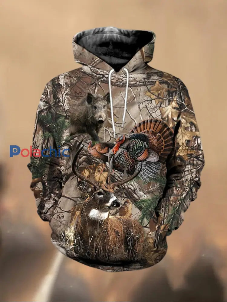 Sweat-shirt décontracté imprimé rétro pour hommes B / M
