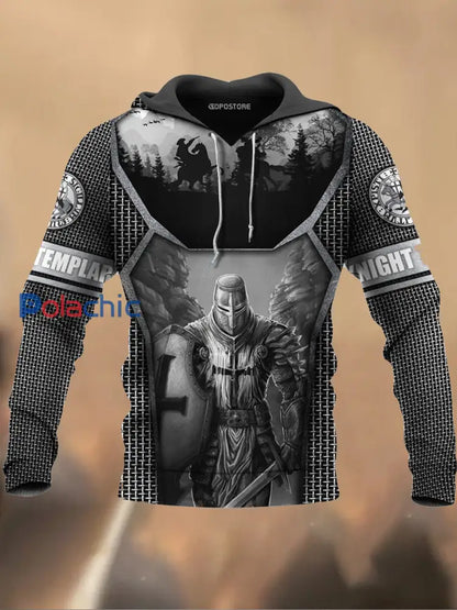 Sweat-shirt décontracté imprimé rétro pour hommes C / M