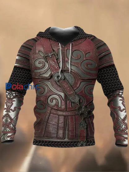 Sweat-shirt décontracté imprimé rétro pour hommes Style 4 / M
