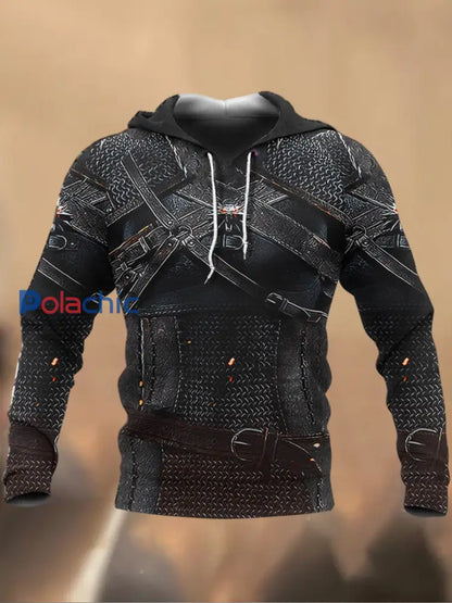 Sweat-shirt décontracté imprimé rétro pour hommes Style 6 / M