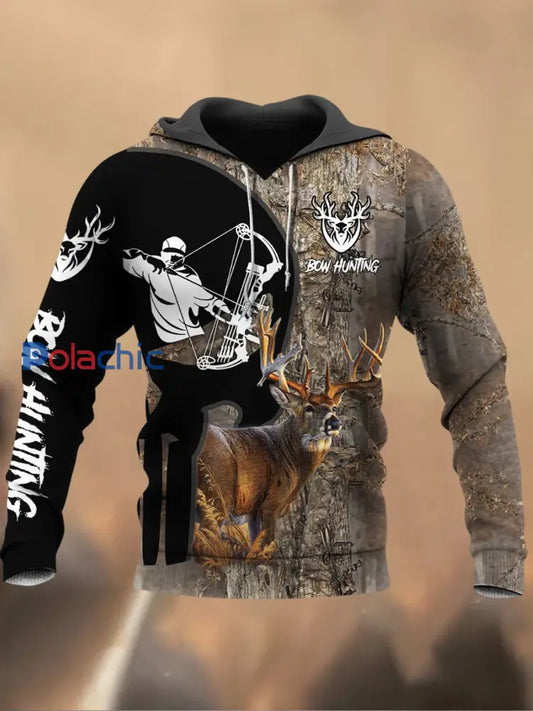 Sweat-shirt décontracté imprimé rétro pour hommes Style 7 / M