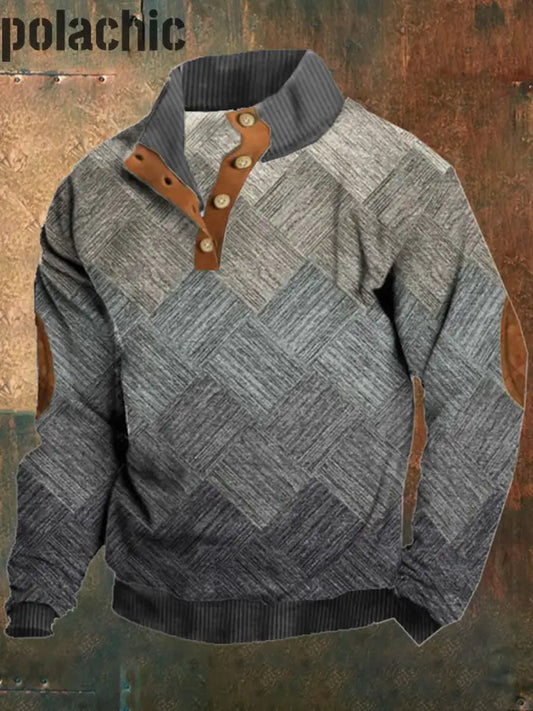 Sweat-Shirt Épais Décontracté À Imprimé Graphique Texturé Western Rétro Pour Hommes A / S