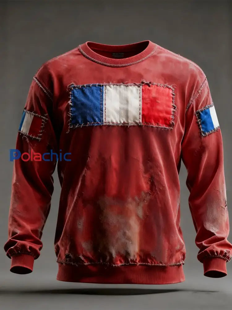 Sweat-shirt Homme Drapeau Français comme image / S
