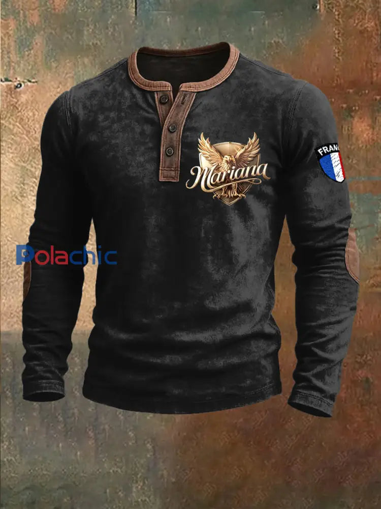 Sweat-shirt Homme French Marianne Eagle Imprimé Noir Noir / S