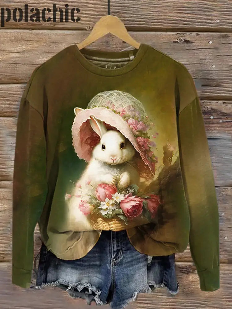 Sweat-Shirt Imprimé Lapin Art Abstrait Rétro A / S Bestseller