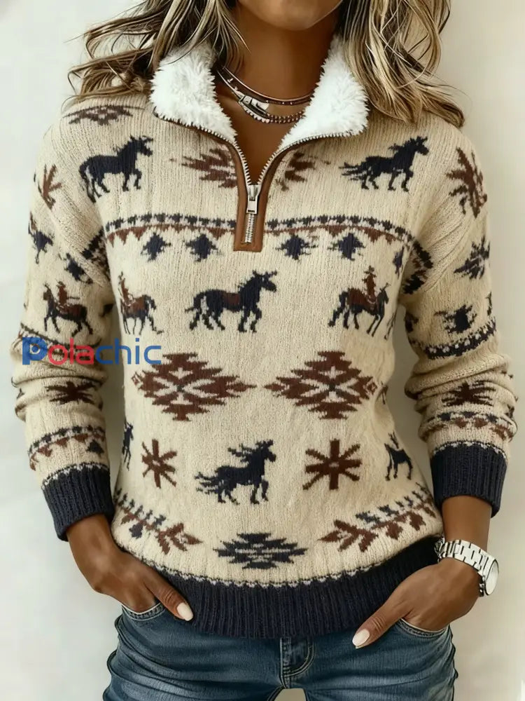Sweat-shirt imprimé vintage pour femme comme image / S