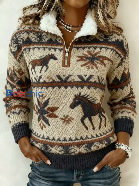 Sweat-shirt imprimé vintage pour femme comme image / S