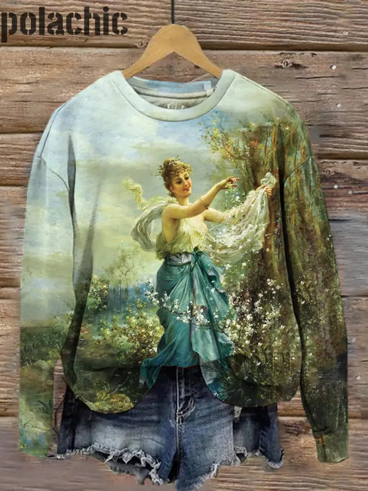 Sweat-Shirt Unisexe À Col Rond Godness Art Print A / S Bestseller