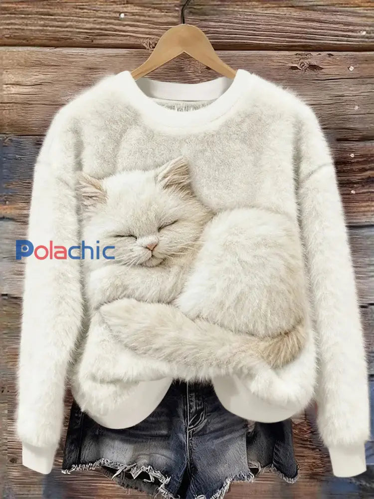Sweat-shirts en flanelle pour femme Beige / S