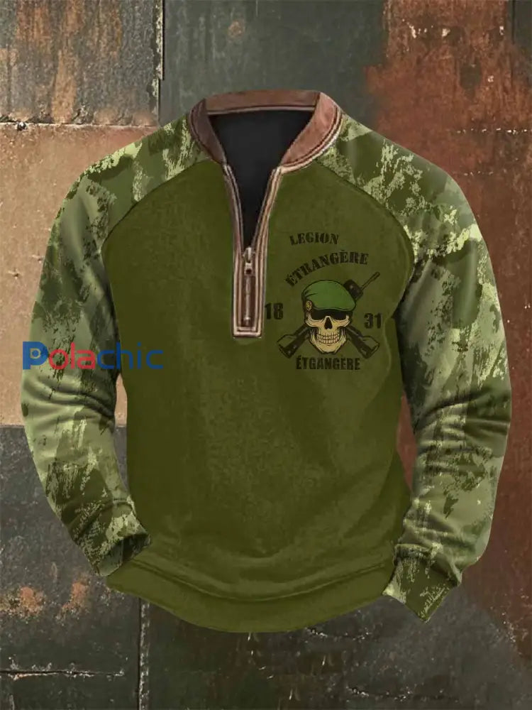 Sweat Vintage Légion Étrangère Française Imprimé comme image / S