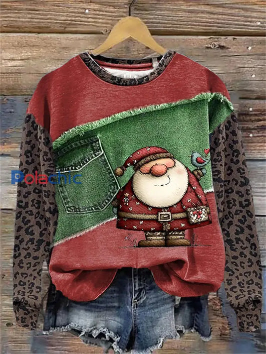 Sweatshirt Art de Noël Femme comme image / S