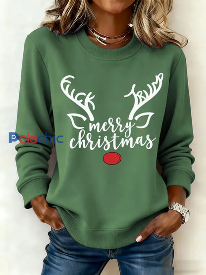 Sweatshirt Christmas FDT Imprimé Femme Vert / S