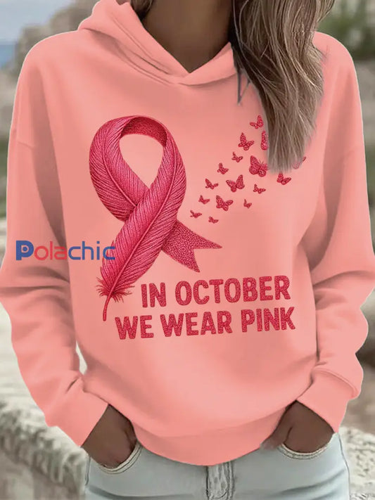 Sweatshirt Femme In october We Wear Rose comme image / S