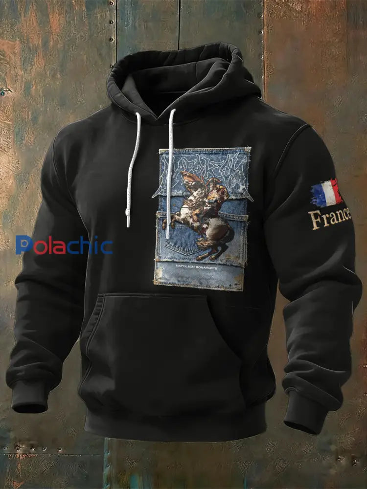 Sweatshirt Homme Noir Napoleon French-Style Denim Noir / S