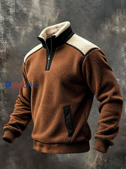 Sweatshirt Retro Warm Outdoor Homme
