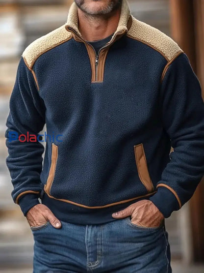 Sweatshirt Retro Warm Outdoor Homme