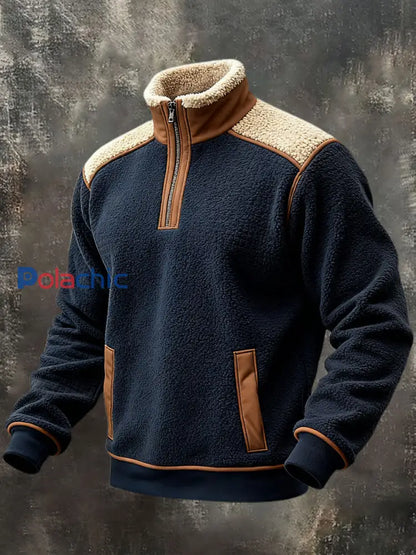 Sweatshirt Retro Warm Outdoor Homme