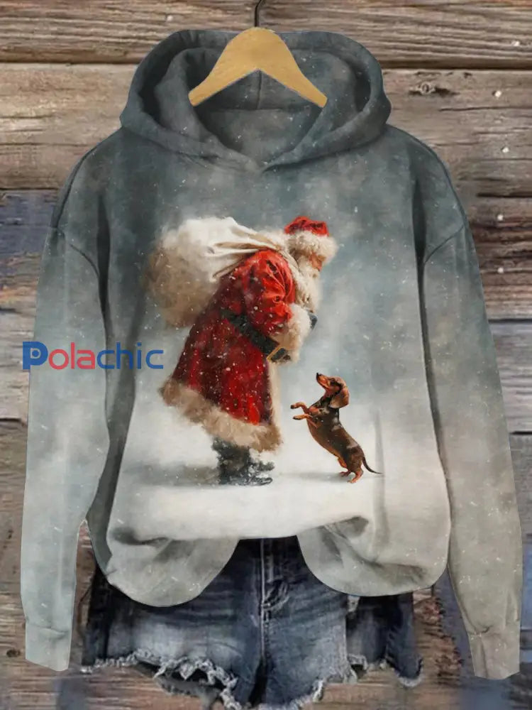 Sweatshirt Santa & Dog Regular Femme comme image / S