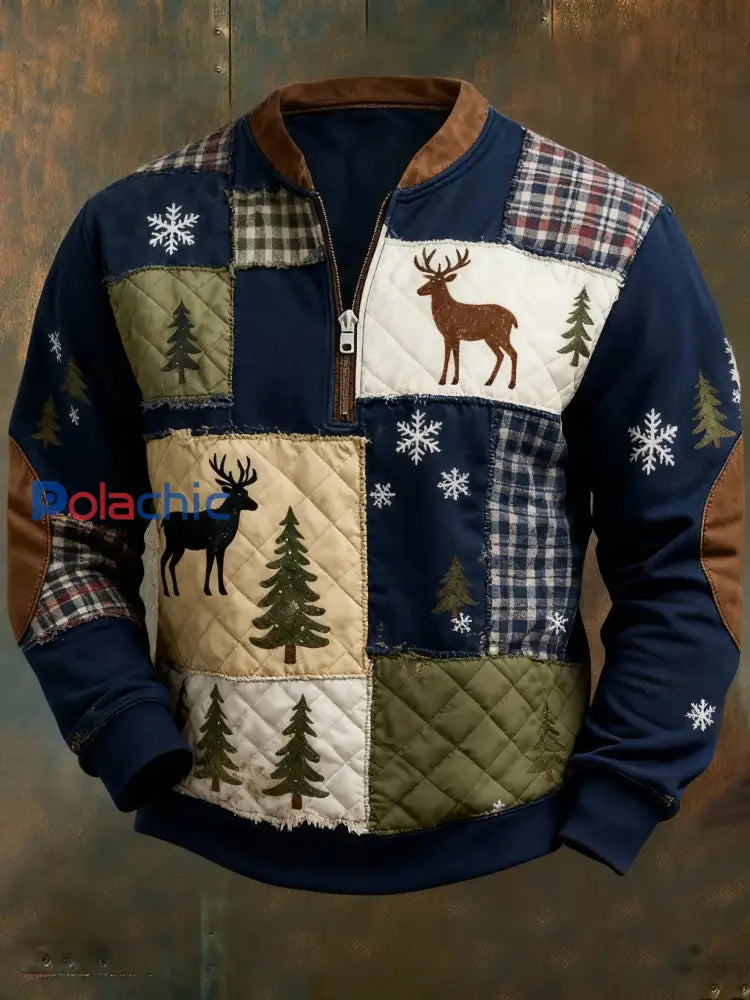 Sweatshirt Western Christmas Imprimé Homme comme image / S