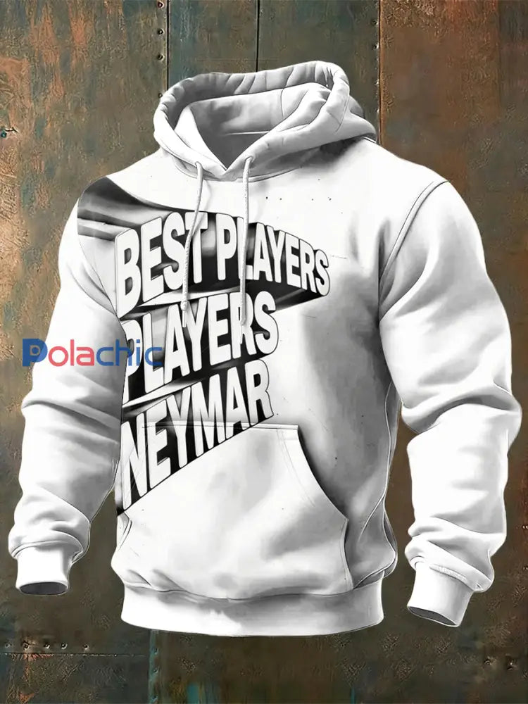 Sweatshirts blancs pour hommes avec le meilleur joueur Neymar Blanc / S