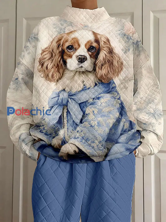Sweatshirts Court Dog Print Femme comme image / S