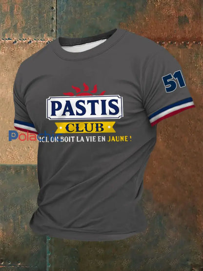 T-shirt 51 Pastis Alcohol Imprimé à manches courtes Homme Gris Foncé / S