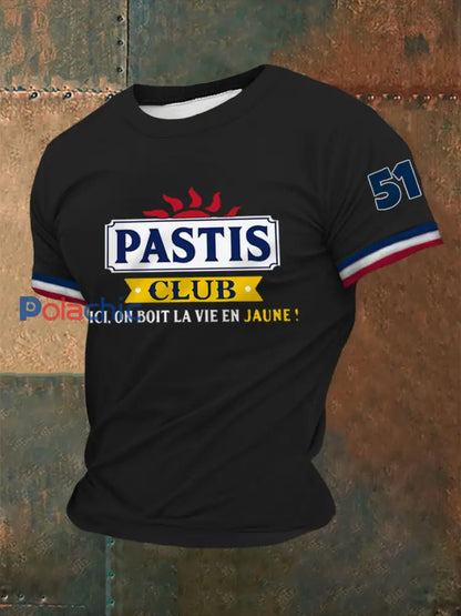 T-shirt 51 Pastis Alcohol Imprimé à manches courtes Homme Noir / S