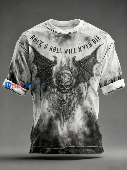 T-shirt à imprimé crâne vintage pour hommes C / S
