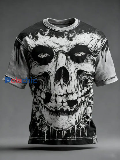 T-shirt à imprimé crâne vintage pour hommes A / S