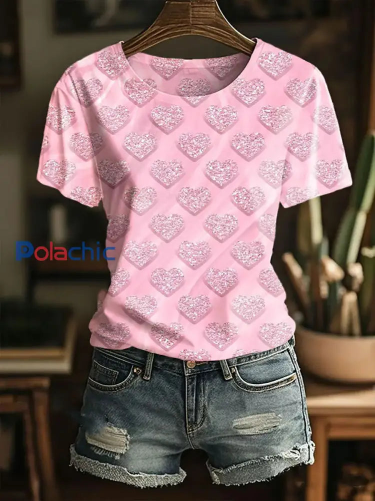 T-shirt à imprimé sensibilisation au cancer du sein pour femmes Image 1 / S