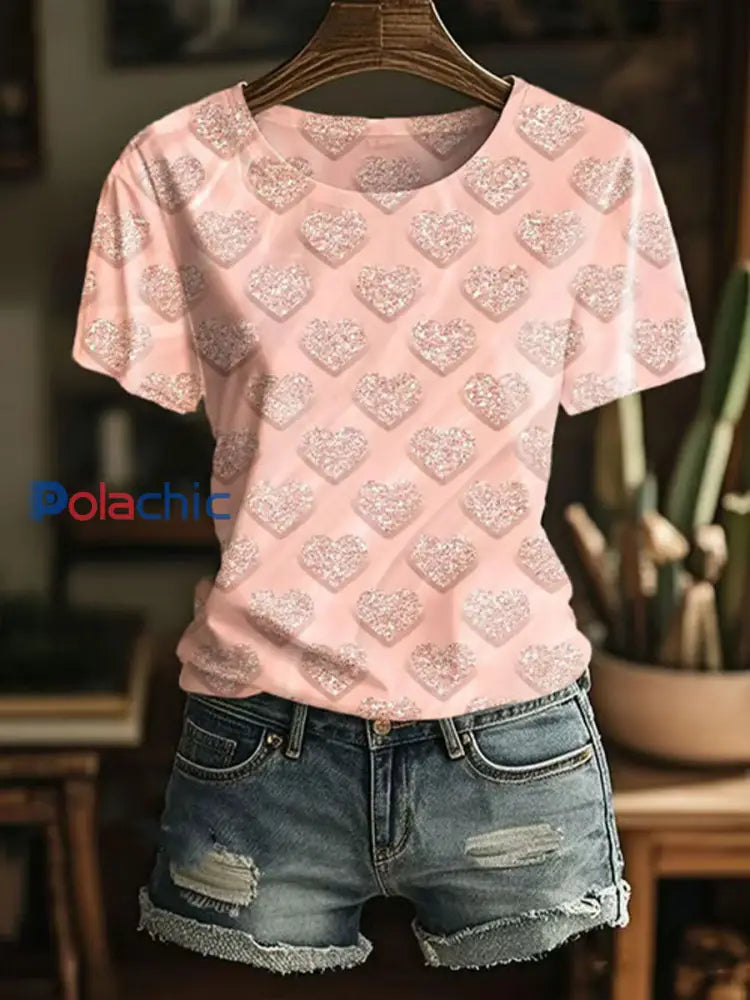 T-shirt à imprimé sensibilisation au cancer du sein pour femmes Image 2 / S