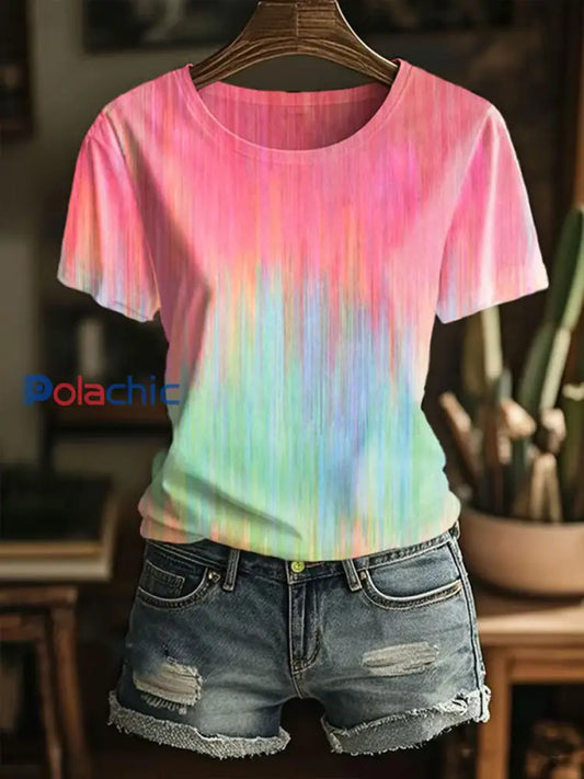 T-shirt à imprimé sensibilisation au cancer du sein pour femmes Rose / S