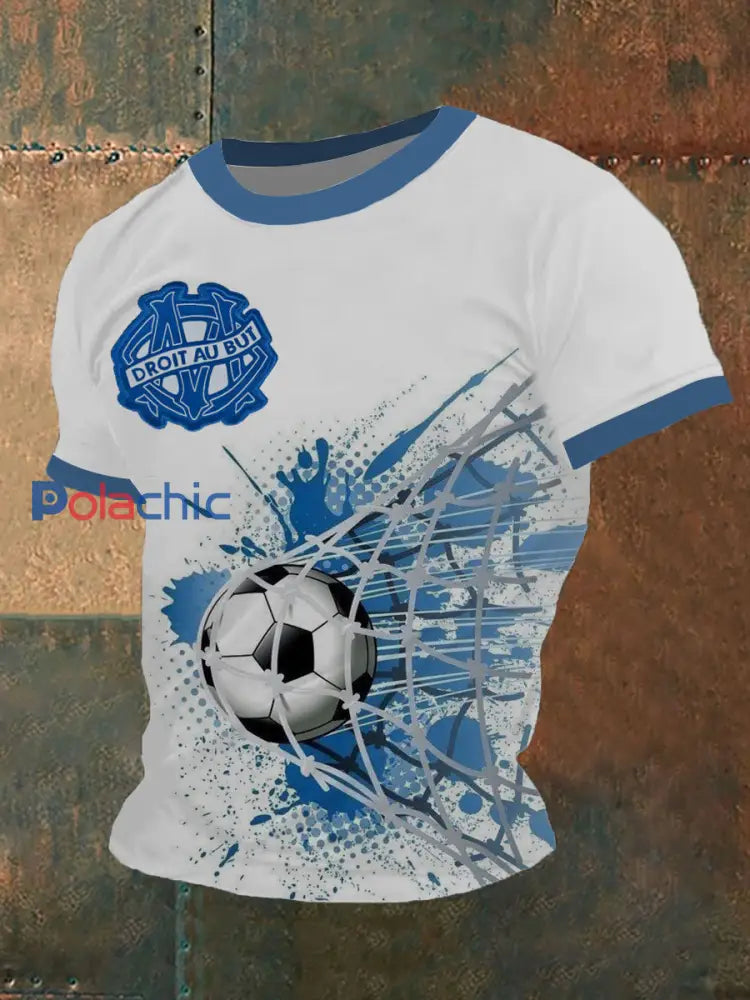 T-shirt à manches courtes Allez l’OM Homme Bleu / S