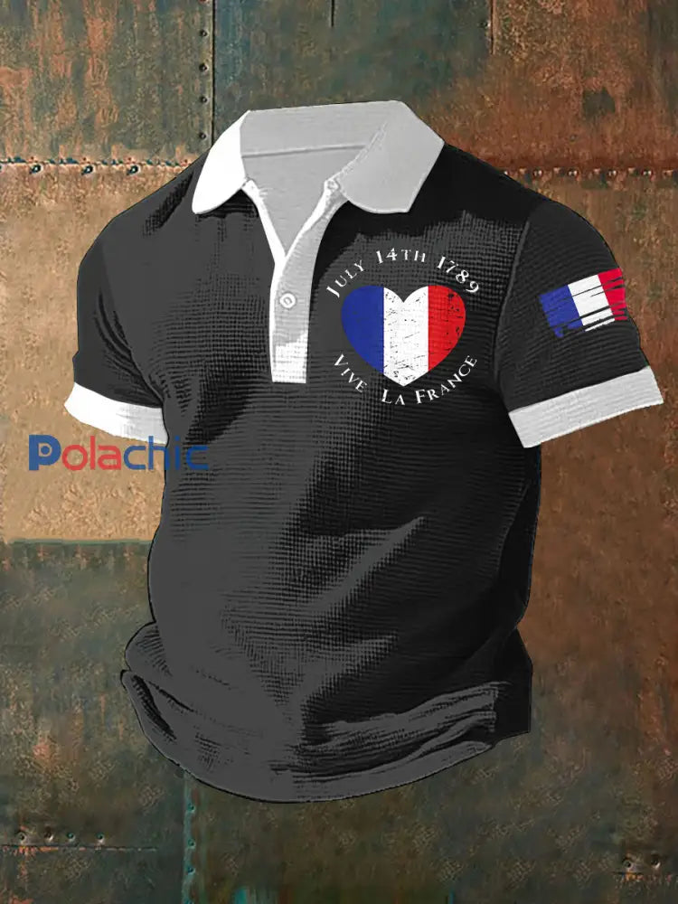T-shirt à manches courtes Bastille Day Homme Noir / S