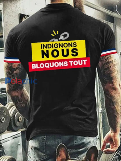 T-shirt à manches courtes Bloquons tout Homme Noir / S