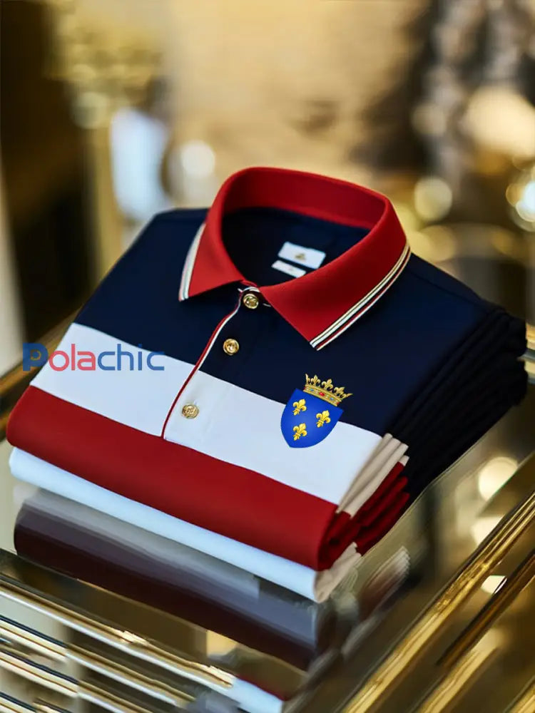 T-shirt à manches courtes Bouclier Bleu Du Lys Doré Homme comme image / S