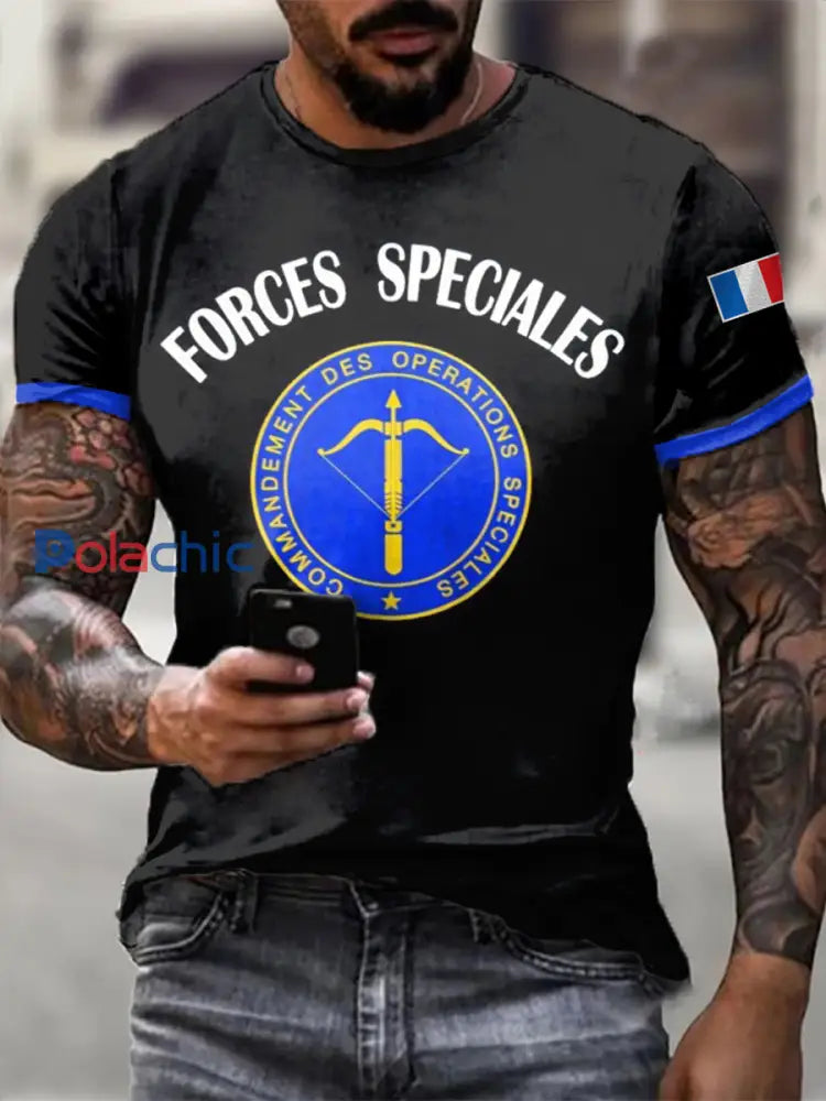 T-Shirt à manches courtes Commandement des Opérations Spéciales Homme Noir / S