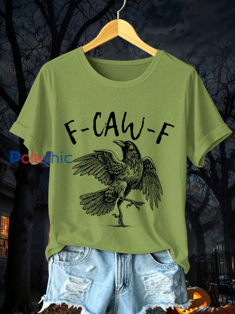T-shirt à manches courtes Crow F-Caw-F Femme vert / S