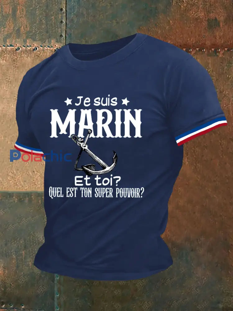 T-shirt à manches courtes Dortmund BVB pour homme Bleu Marine / S
