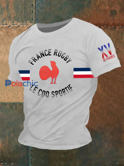 T-shirt à manches courtes France Rugby Homme Blanc / S