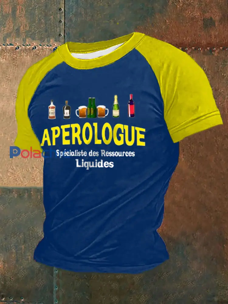 T-shirt à manches courtes imprimé Apérologue Homme comme image / S