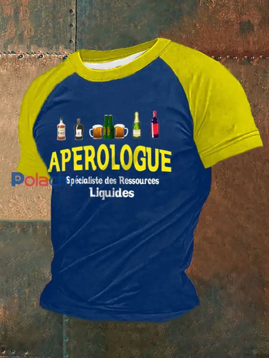 T-shirt à manches courtes imprimé Apérologue Homme comme image / S