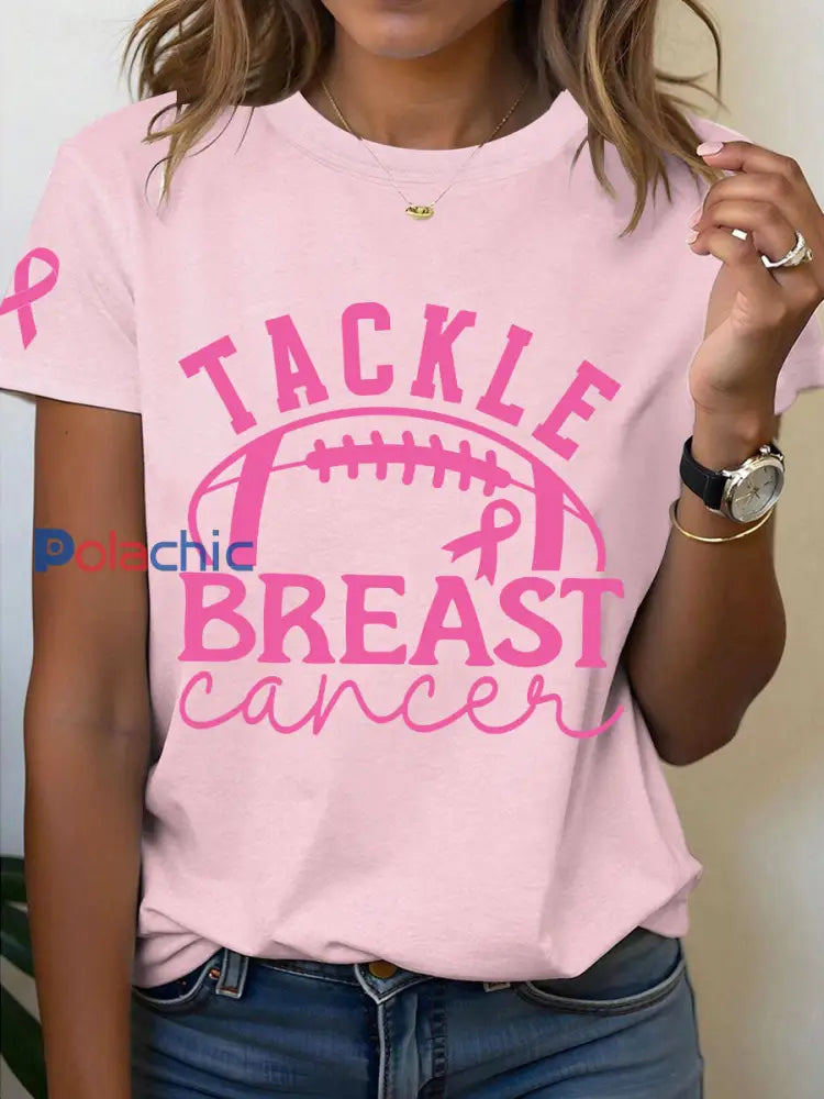 T-shirt à manches courtes Iron On Femme rose clair / S