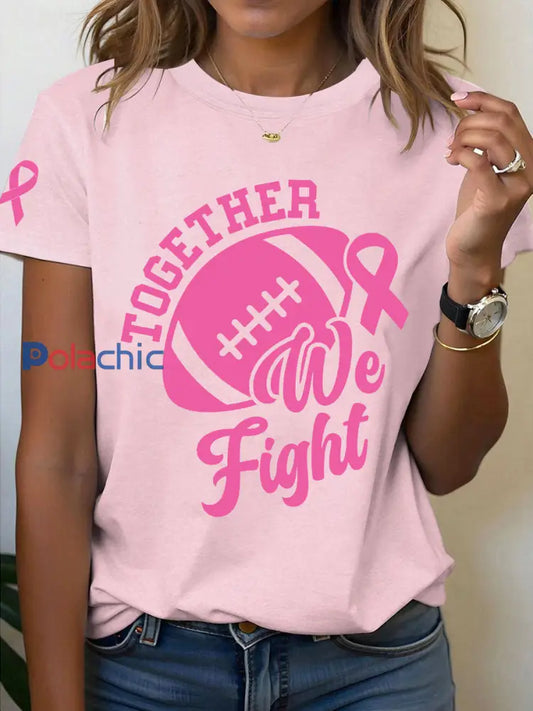 T-shirt à manches courtes Iron On Femme rose clair / S