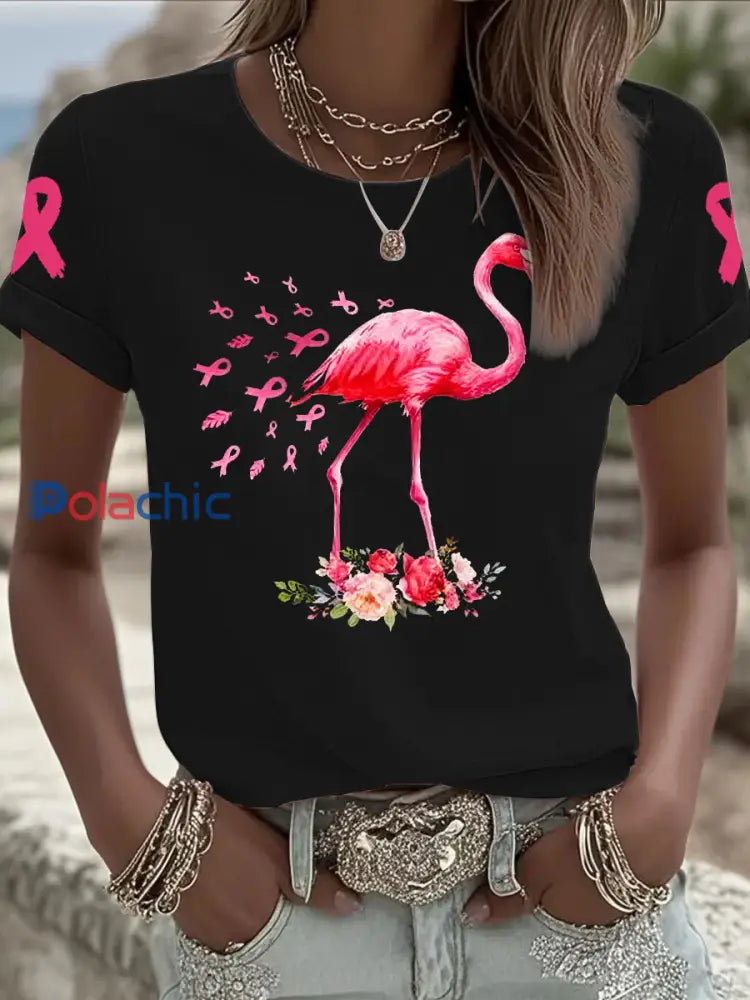 T-shirt à manches courtes Iron On pour femmes noir / S